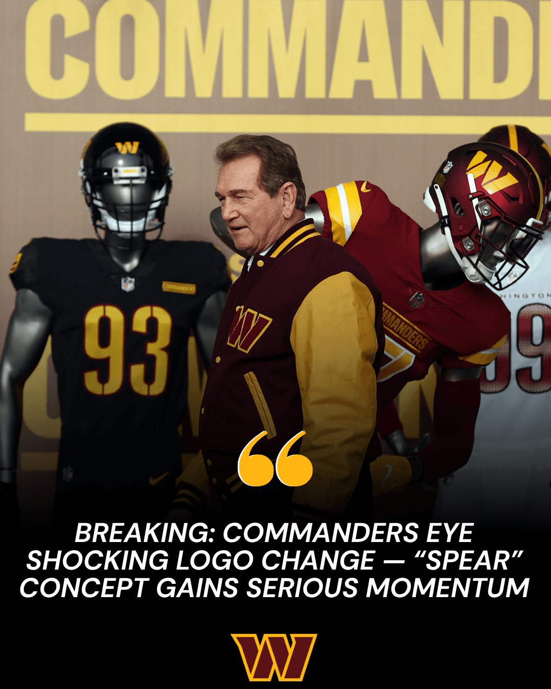 BREAKING: Commanders Eye SHOCKING Logo Change — “Spear” Concept Gains ...