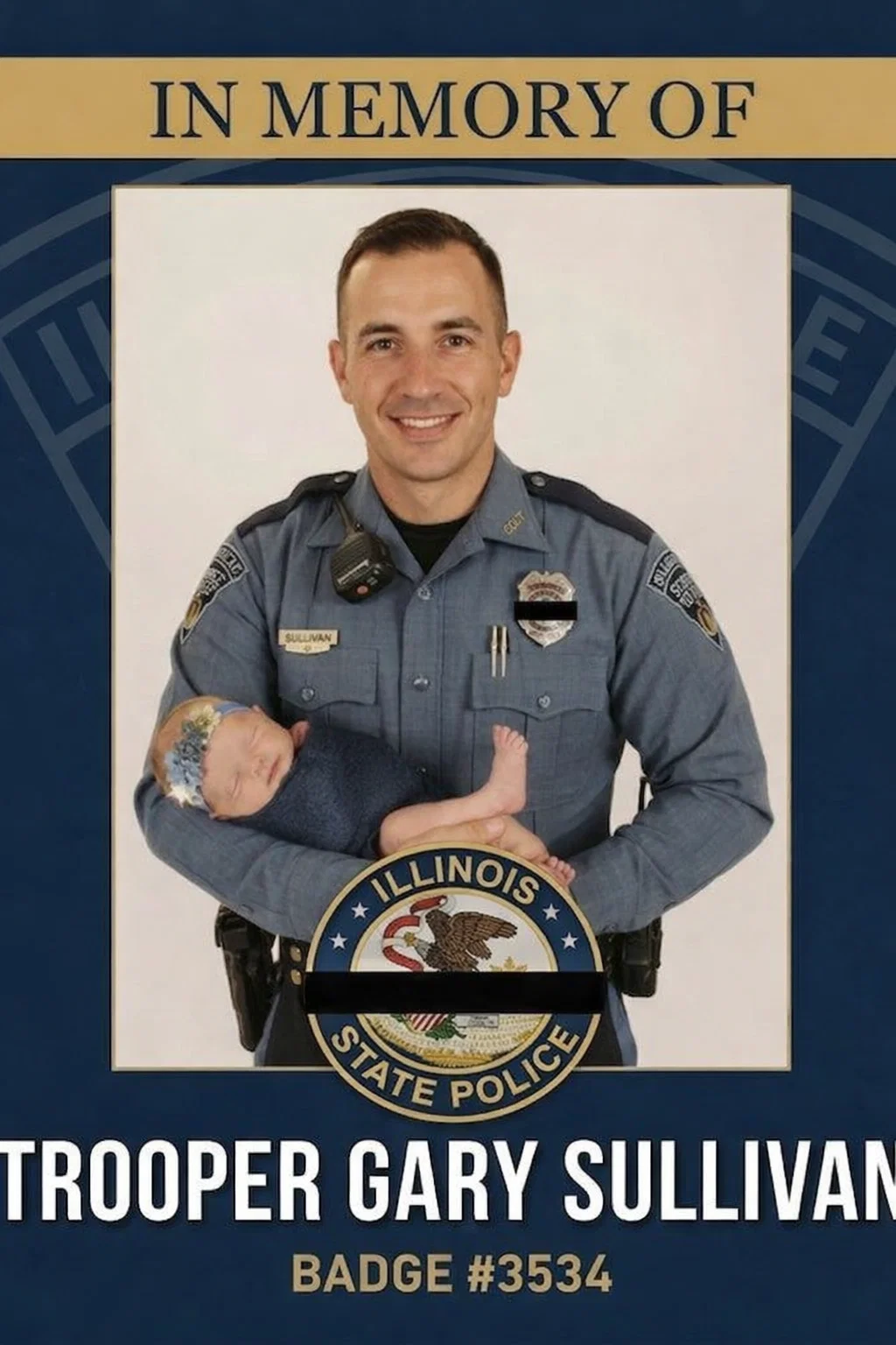 REST IN PEACE: Illinois State Police Trooper Gary Sullivan has tragically passed away after a devastating crash.  A dedicated officer and lifelong Bears, Sullivan’s legacy lives on as his family donated his liver, kidneys, and corneas to save three lives. paupau