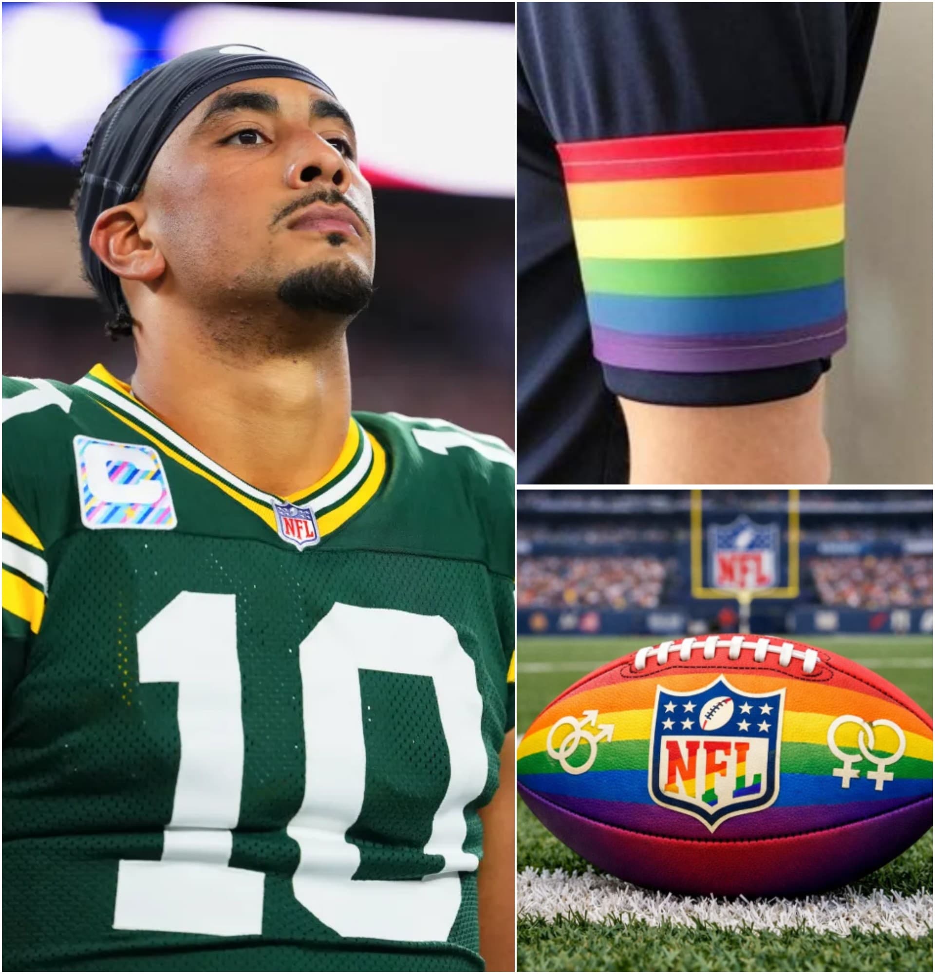 NFL WORLD SHOCK: Jordan Love has reportedly refused to wear LGBT rainbow armbands at key games in upcoming seasons. The Green Bay Packers star explained his position in strong words: “Football should focus on the game, the competition, and winning; it shouldn’t be a platform for political or ideological propaganda.” His statement, widely considered shocking, immediately went viral on social media, sparking a heated global debate. This controversy has presented both Jordan Love and football governing bodies with an urgent and extremely delicate decision. Regardless of the outcome, many observers warn that it will trigger a wave of mixed reactions, with anger and disappointment certain among many fan bases.paupau