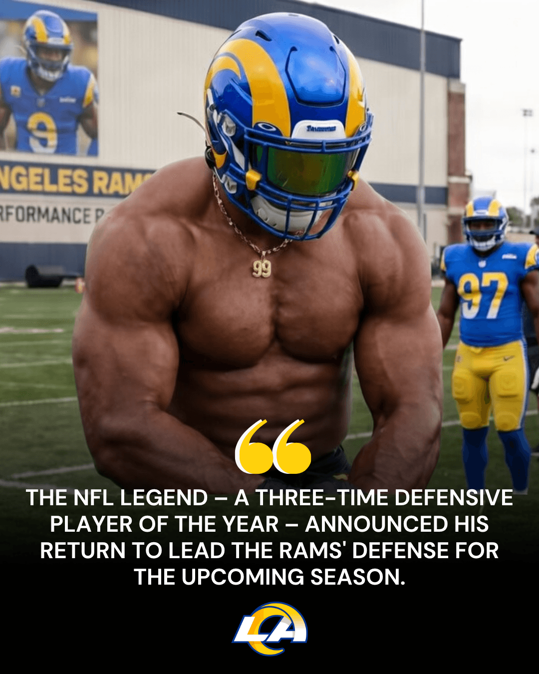 The NFL legend – a three-time Defensive Player of the Year – announced his return…pom