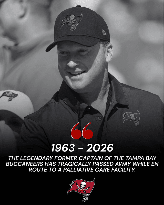 Former Captain SAD NEWS 💔: The legendary former captain of the Tampa Bay Buccaneers ...